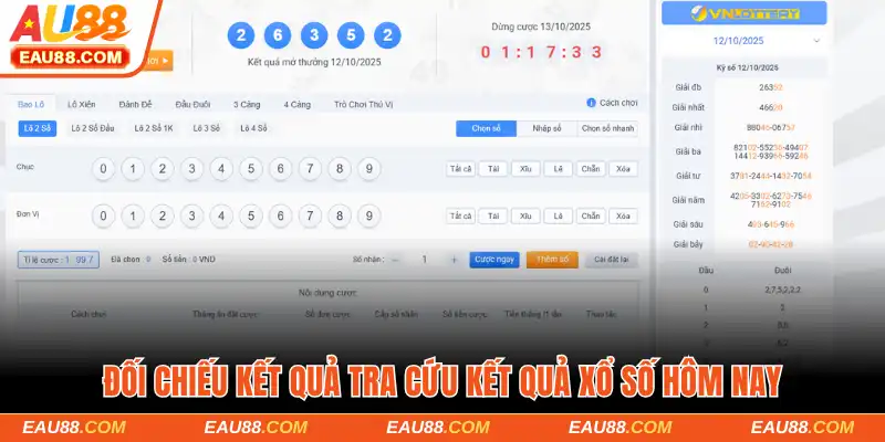 Đối chiếu kết quả tra cứu kết quả xổ số hôm nay